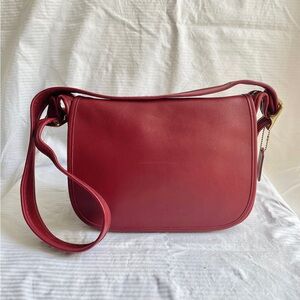 Vintage Coach Patricia Legacy Red Leather Purse #9951